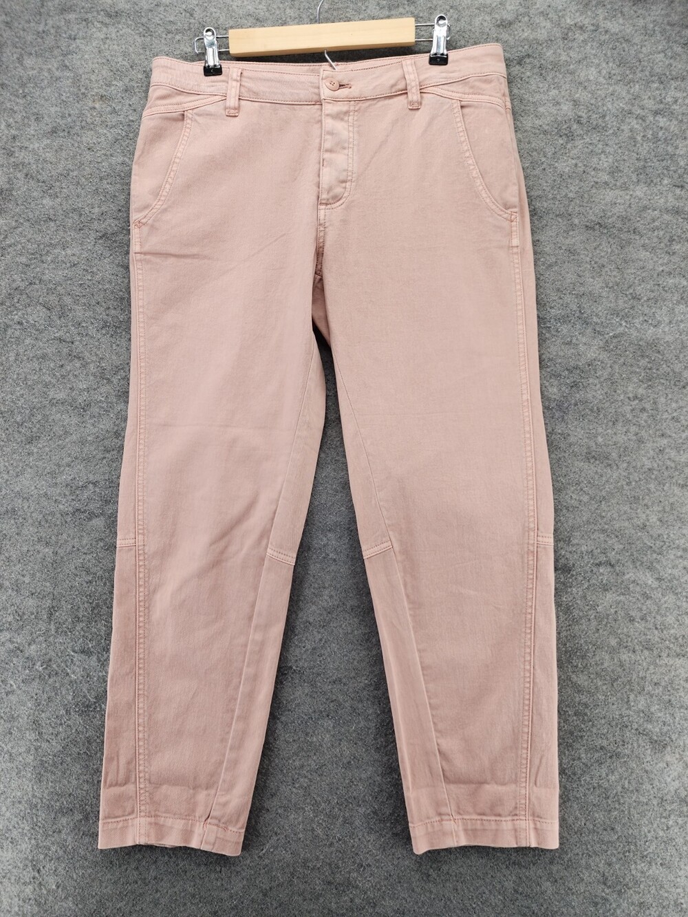 prAna Jeans Womens 10 Pink Button Fly Mid Rise 34x27"